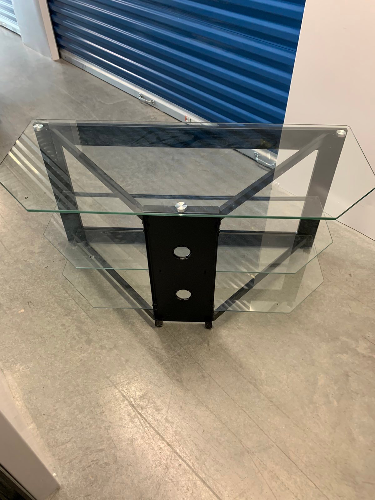 Glass tv stand