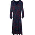 Lauren Ralph Lauren Floral Paisley Tiered Ruffle Maxi Dress Blue Red Sz 6