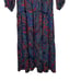 Lauren Ralph Lauren Floral Paisley Tiered Ruffle Maxi Dress Blue Red Sz 6