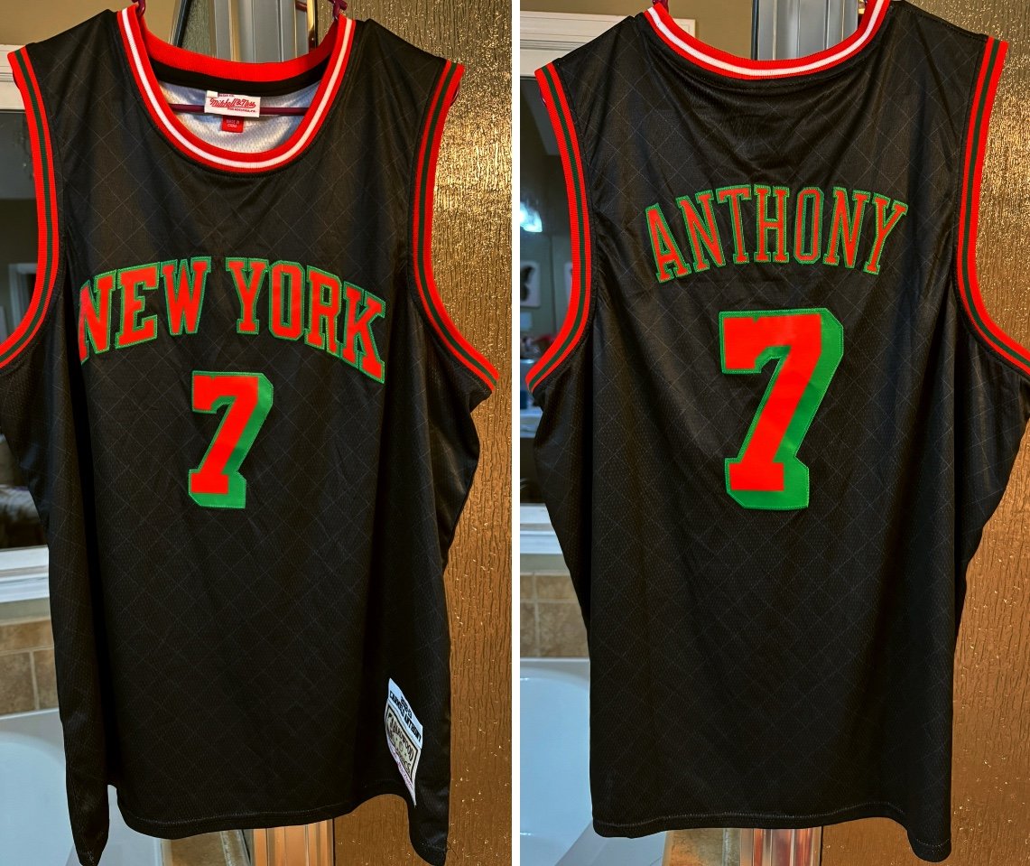 2012-13 Carmelo Anthony New York Knicks Neapolitan NBA Basketball Jersey 2xl