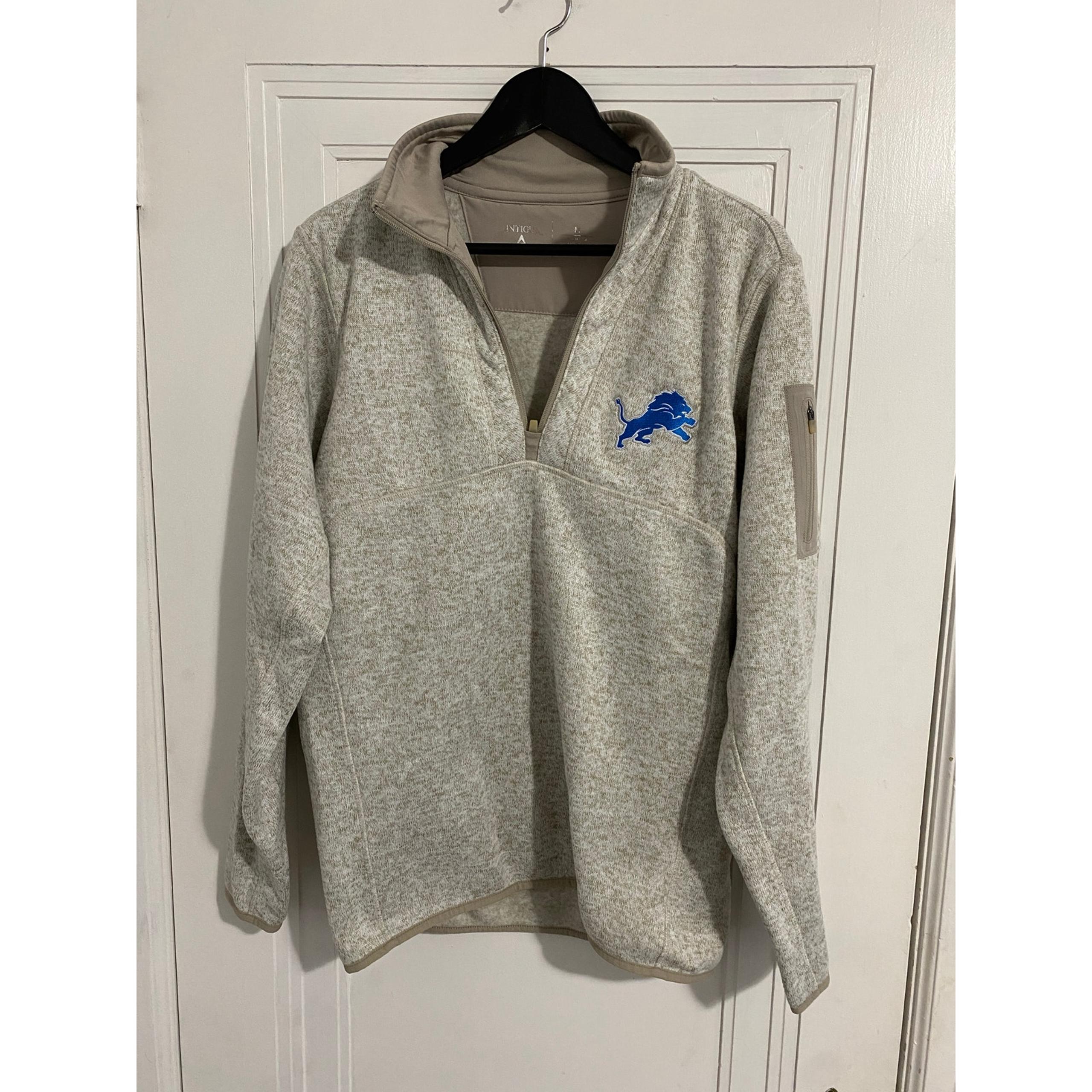 Detroit Lions 1/4-Zip Sweatshirt Men's size Medium