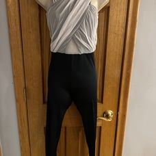 THE LINE UP PRESCOTT BLACK WHITE MESH UNITARD DANCE COSTUME ADULT MEDIUM