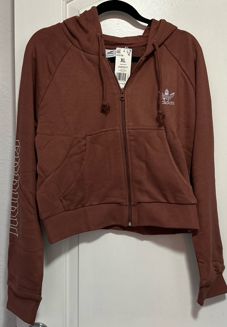 Adidas Rhinestone Hooded Sweaters for Women Mercari