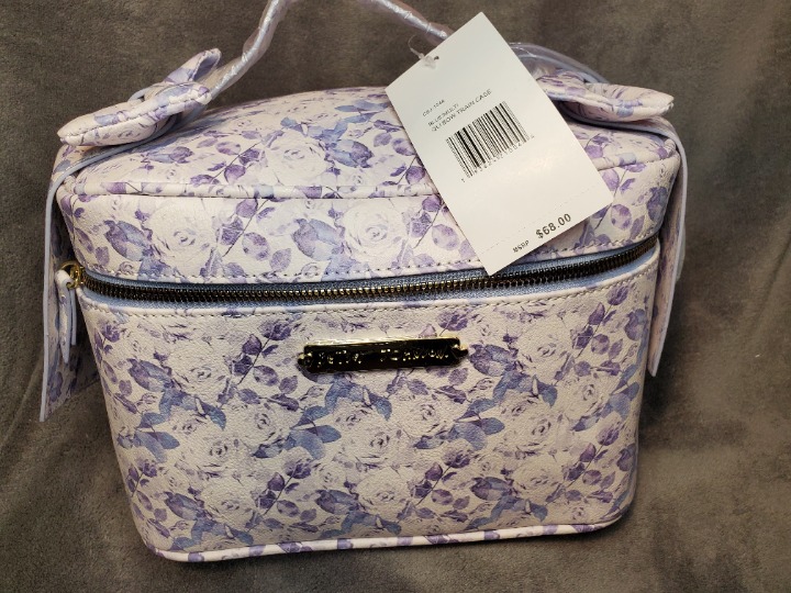 Betsey Johnson Blue Bow Train Case