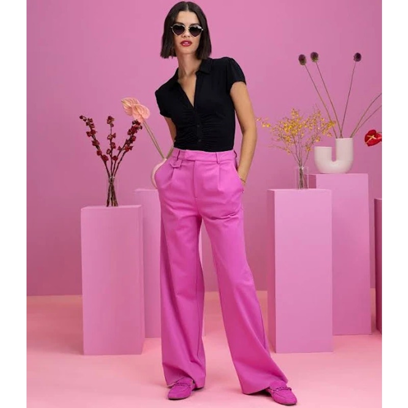 Anthropologie x Sanctuary Women's Metropolis Trousers in Wild Pink Size 32 NWT