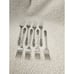 SET OF 8 ROGERS STANLEY ROBERTS FLORAL MIST STAINLESS STEEL DINNER FORKS