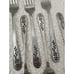 SET OF 8 ROGERS STANLEY ROBERTS FLORAL MIST STAINLESS STEEL DINNER FORKS
