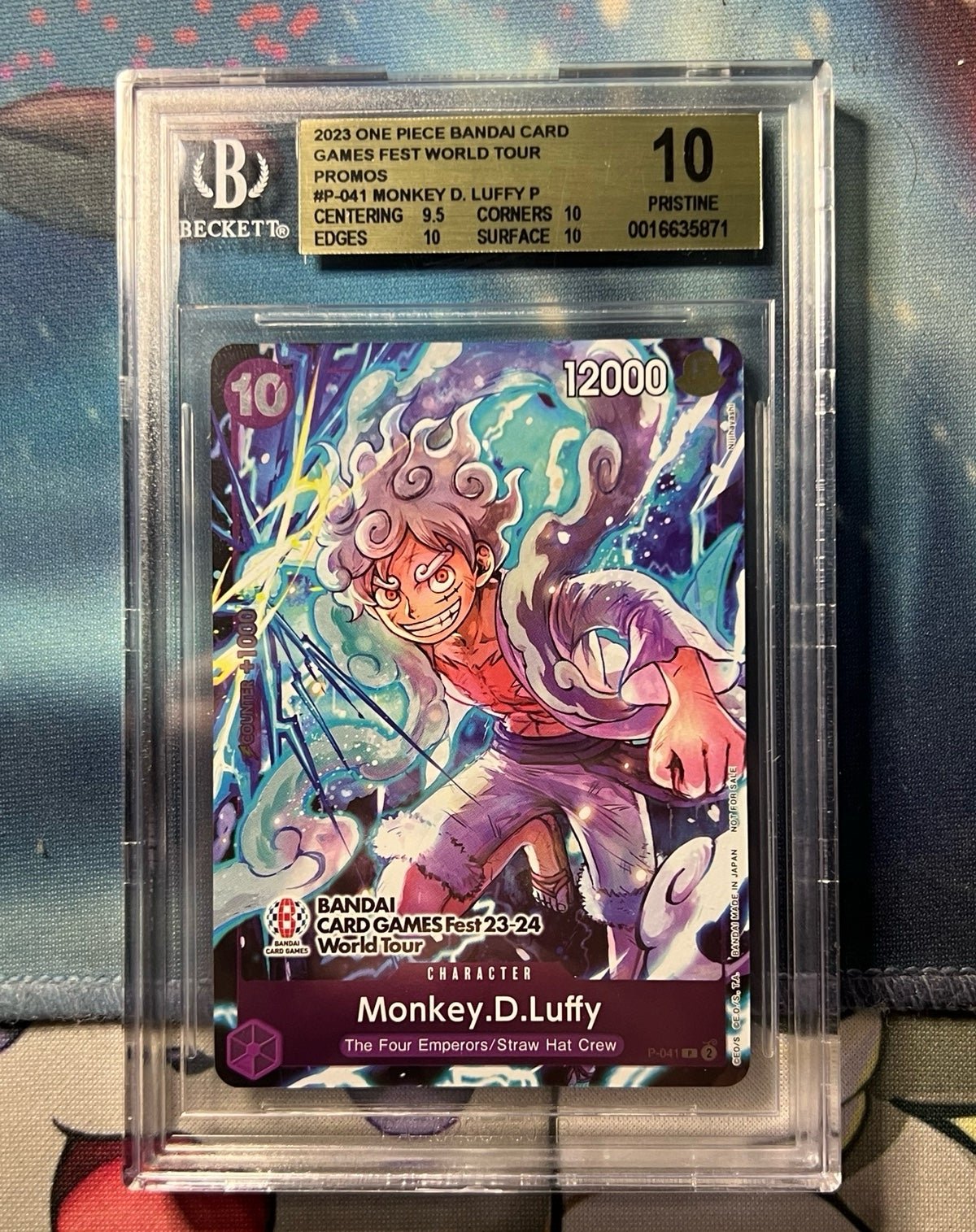 Monkey D Luffy BGS 10 Gear 5 Bandai Nationals promo