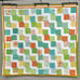 Tumbler Pattern Lap Quilt Bright Color Squares Handmade Hand Made 62” X 58.5”