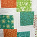 Tumbler Pattern Lap Quilt Bright Color Squares Handmade Hand Made 62” X 58.5”