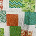 Tumbler Pattern Lap Quilt Bright Color Squares Handmade Hand Made 62” X 58.5”