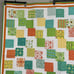 Tumbler Pattern Lap Quilt Bright Color Squares Handmade Hand Made 62” X 58.5”