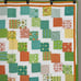 Tumbler Pattern Lap Quilt Bright Color Squares Handmade Hand Made 62” X 58.5”