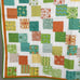 Tumbler Pattern Lap Quilt Bright Color Squares Handmade Hand Made 62” X 58.5”