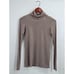 ATM Anthony Thomas Melillo Modal Ribbed Turtleneck Cream and Brown Stripe Small