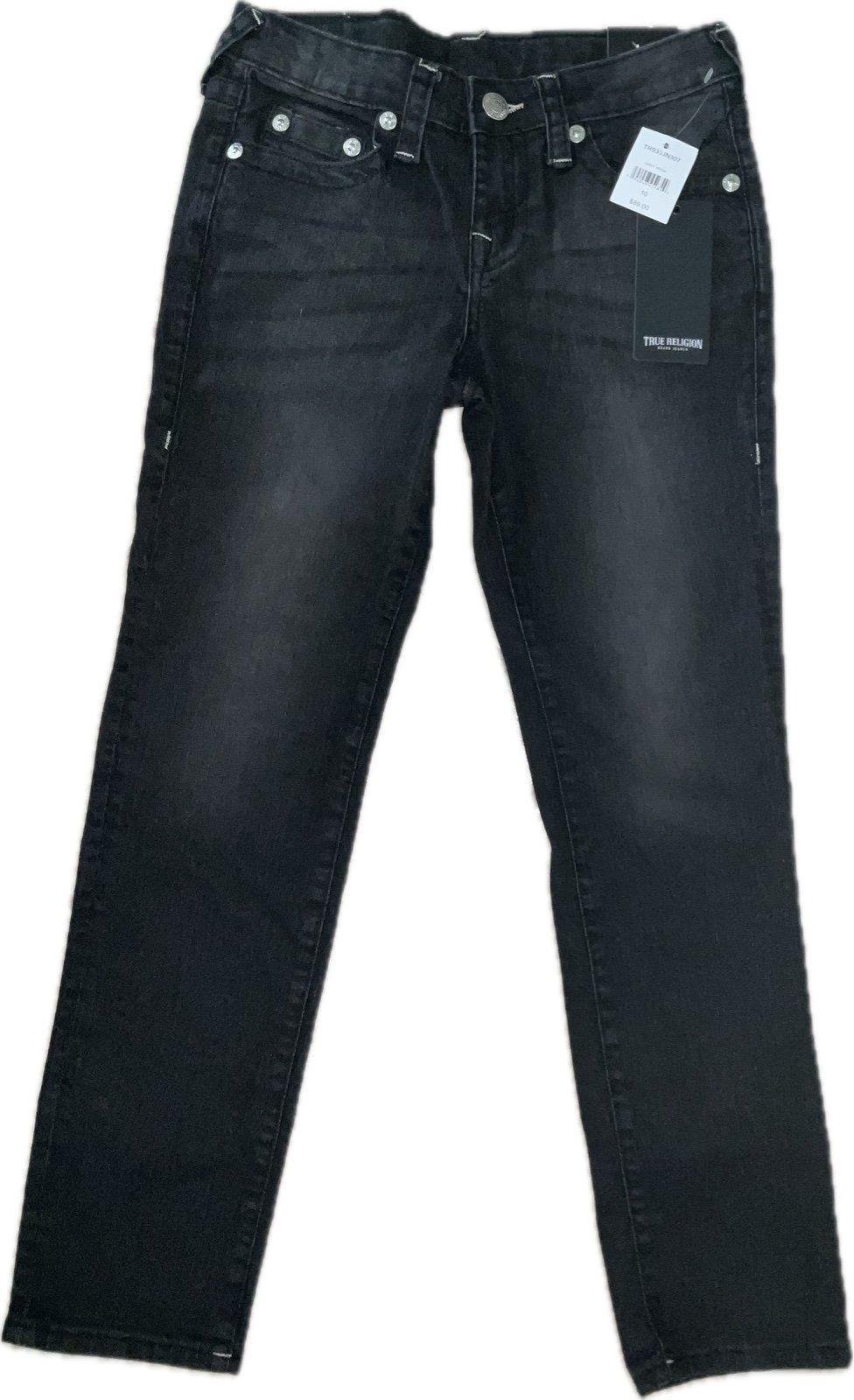 True Religion Jeans Geno Relaxed Slim Size 10 Grey Wash