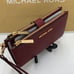 MICHAEL KORS LG DOUBLE ZIP WRISTLET WALLET PHONE HOLDER DARK CHERRY NWT