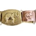 Vintage Brass and Copper Metal Stamped Elephant Belt VGUC Women's Size L/XL EUC