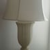 White Lamp with lamp shade, bedroom or living room