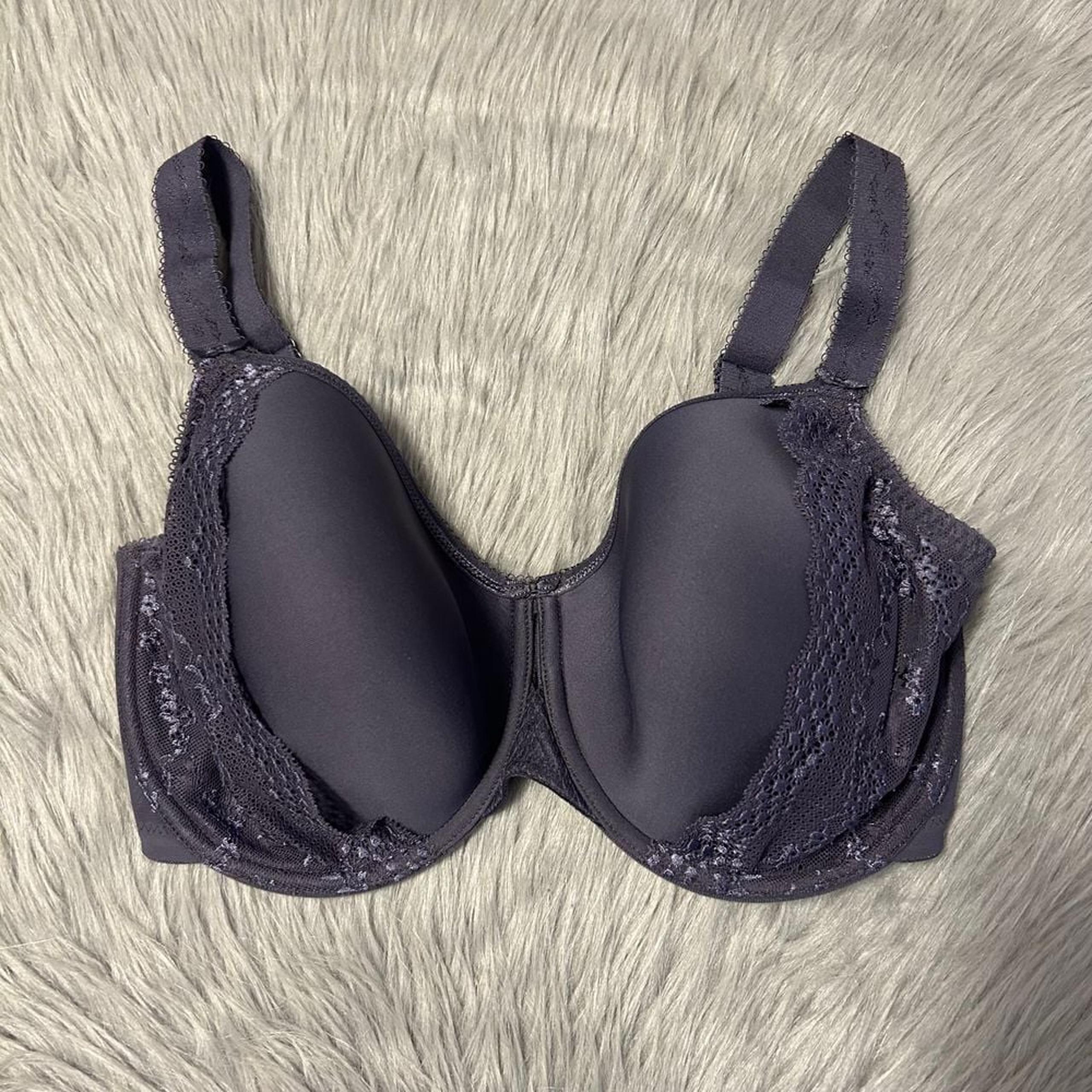 Elomi Charley Spacer T-Shirt Bra Womens Size 34J Purple Underwire Back Closure