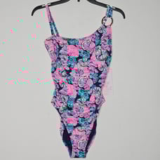 NWT Lilly Pulitzer Women's Pink/Navy Floral One-Piece Swimsuit Size 8