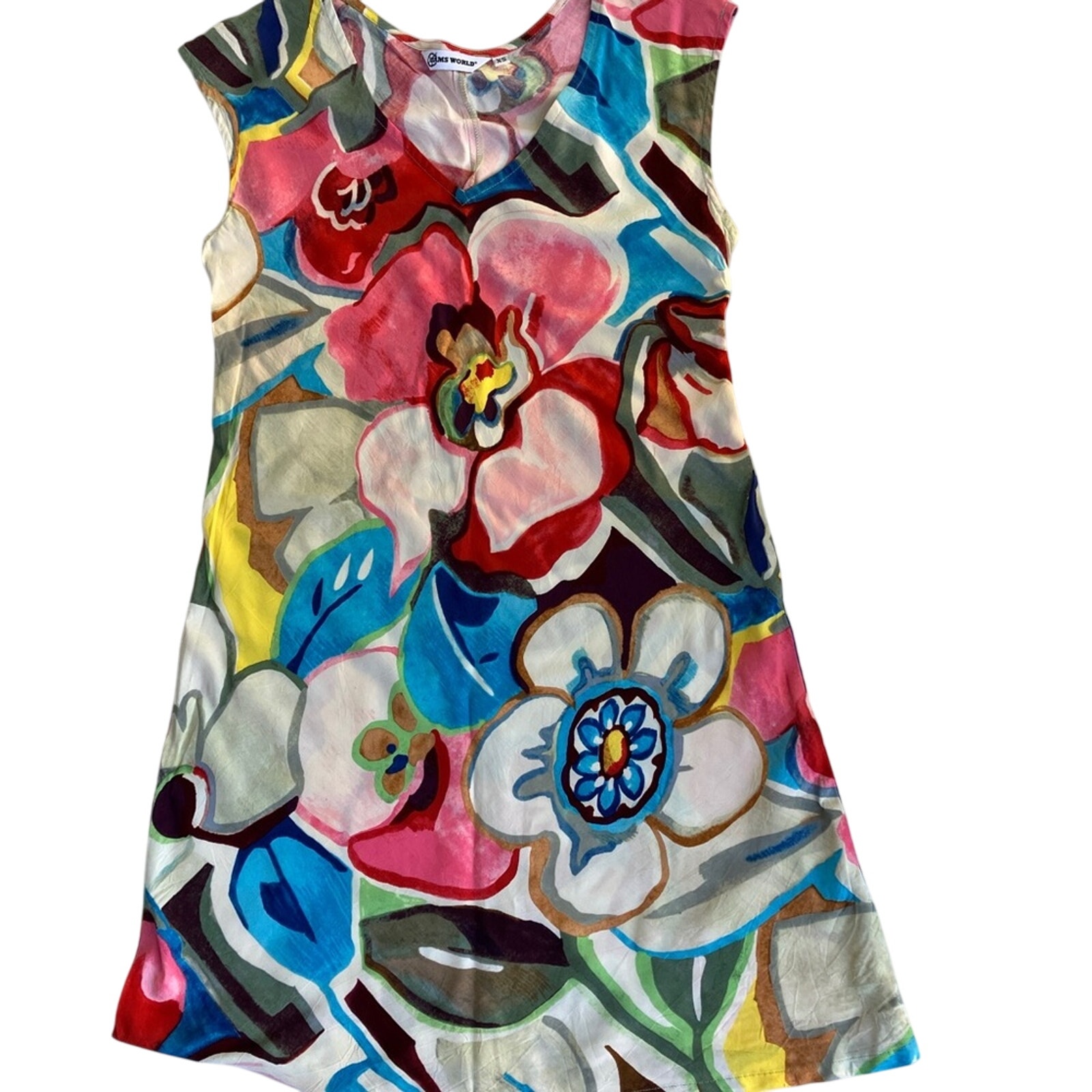 Jams World XS Hawaiian V neck Dress Tave Tavern Vintage