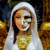 Santa Muerte Pregnant Statue White Holy Death With Glitter Wings 12 Embrazada