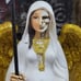 Santa Muerte Pregnant Statue White Holy Death With Glitter Wings 12 Embrazada