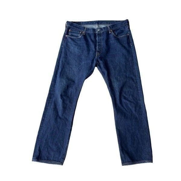 Levi's Strauss & Co 501 Button Fly Straight Leg Medium Wash Jeans Men's 36x30