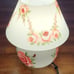Vintage mushroom style handpainted frosted lamp