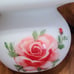 Vintage mushroom style handpainted frosted lamp