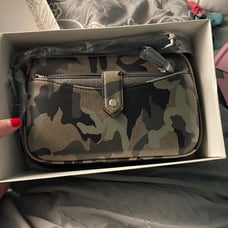 NWT G.I.L.I. Green and brown Army Camouflage crossbody bag