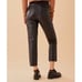 NEW Reformation Veda Black Leather Straight Pants
