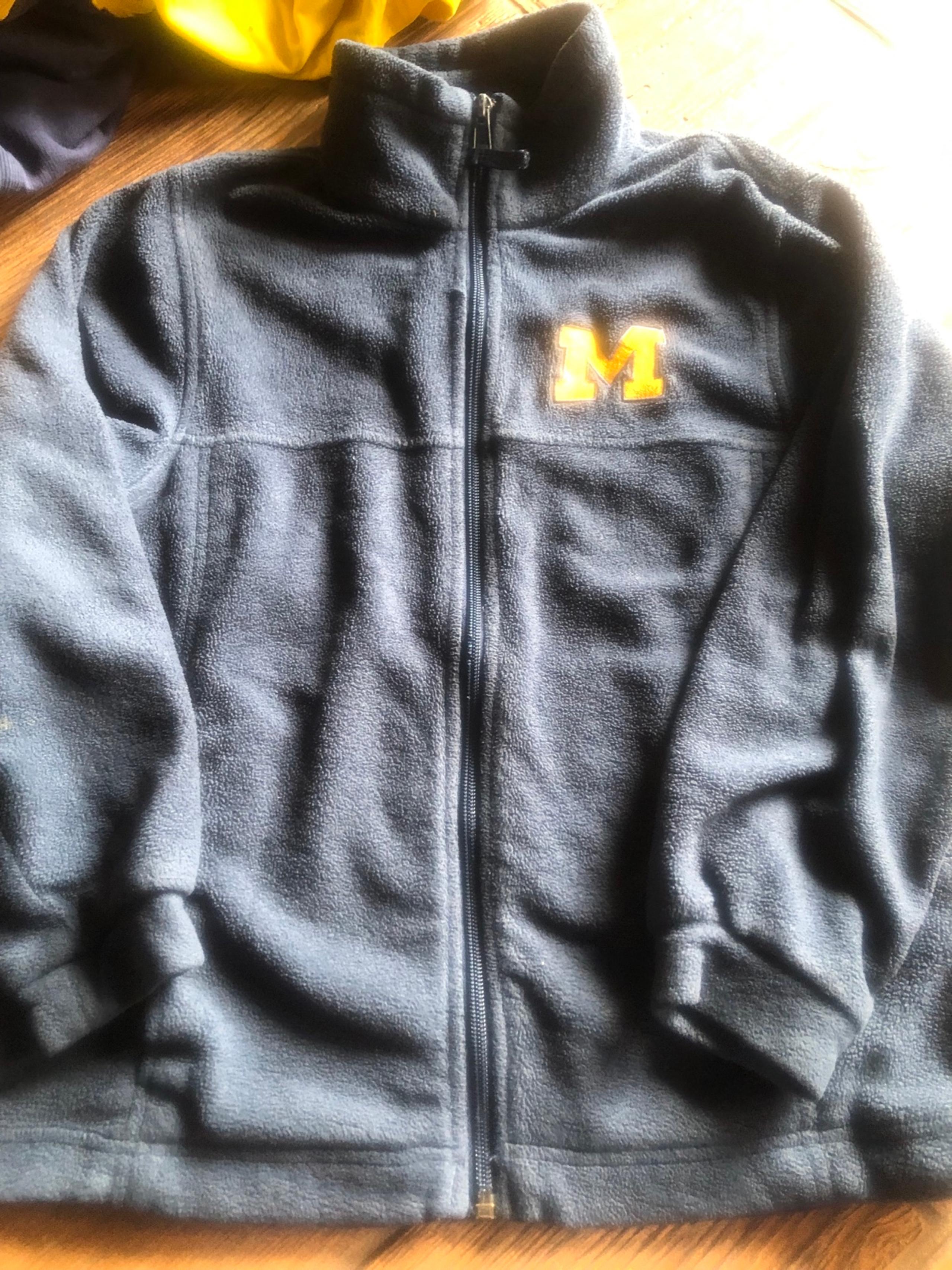 Columbia Michigan Youth Size 10/12 Fleece ZIP Up