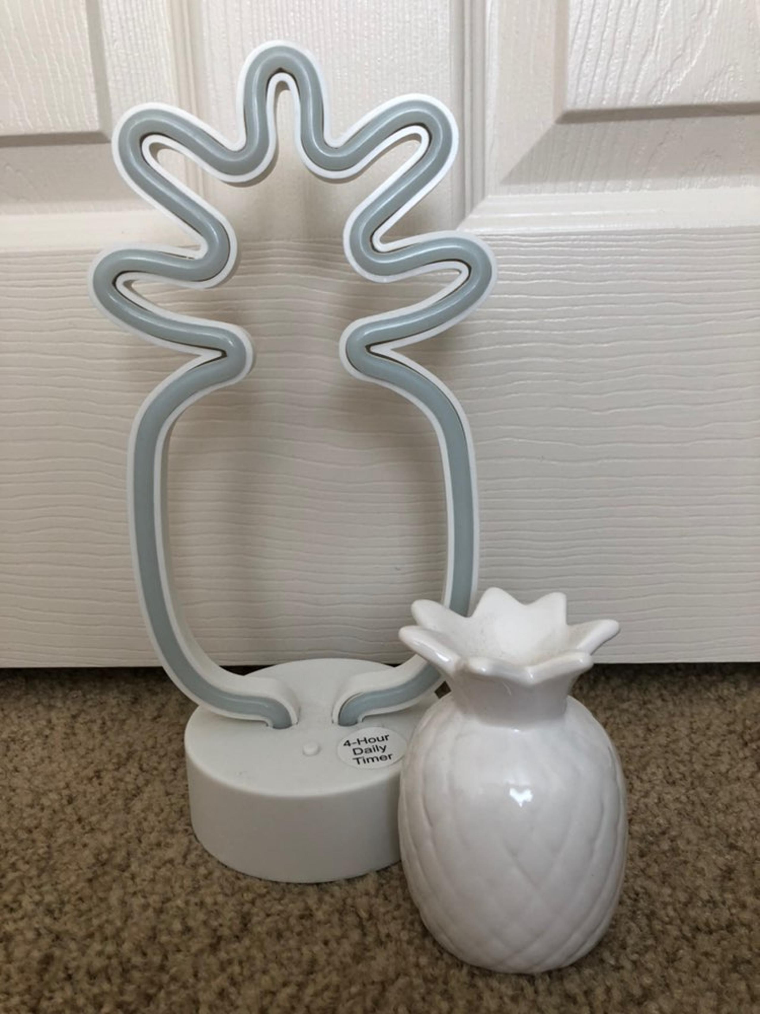 small pineapple and pineapple light