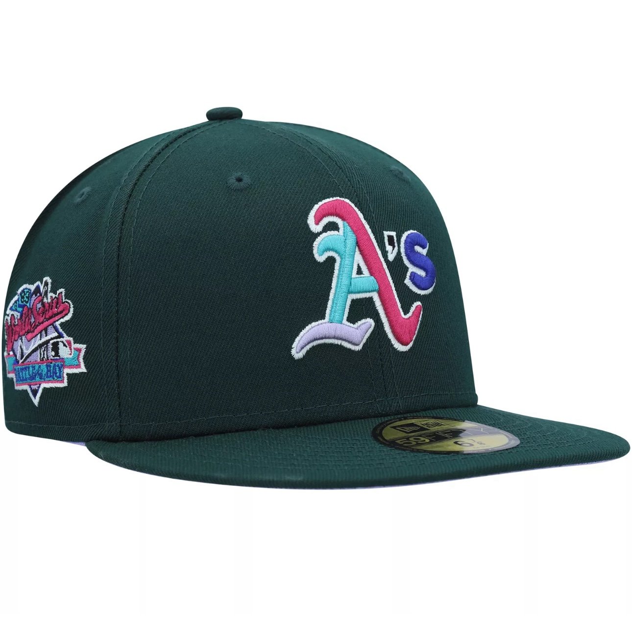 New Era 59fifty Oakland A’s 1989 World Series Patch Polar Lights Hat 7 1/4