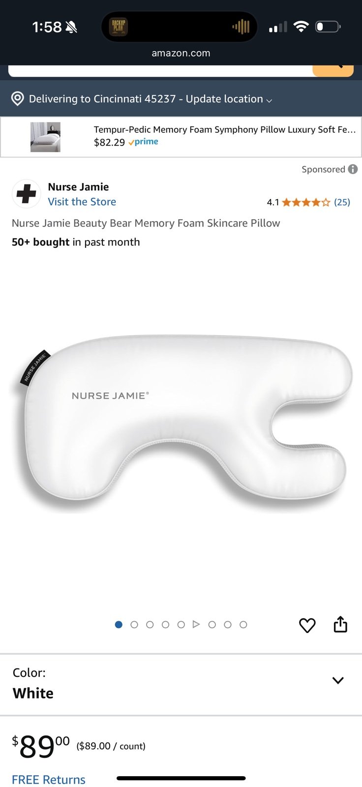 Nurse Jamie — Beauty Bear Memory Foam Skincare Pillow