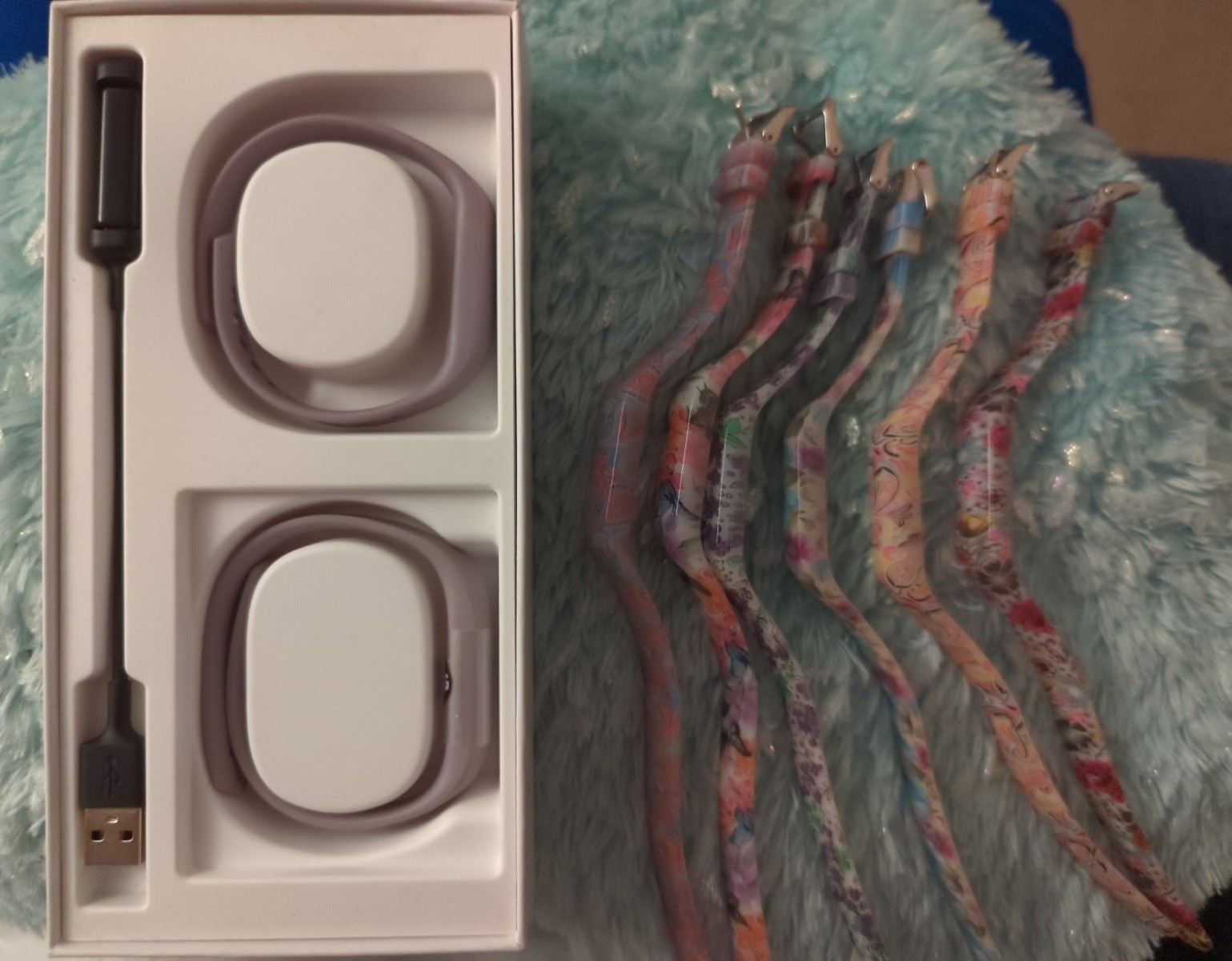 Fitbit flex 2 fitness tracker w/ 8 total bands (open box)