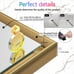 Hasipu Vosuja 48x36 Inch Bathroom Mirrors, Gold