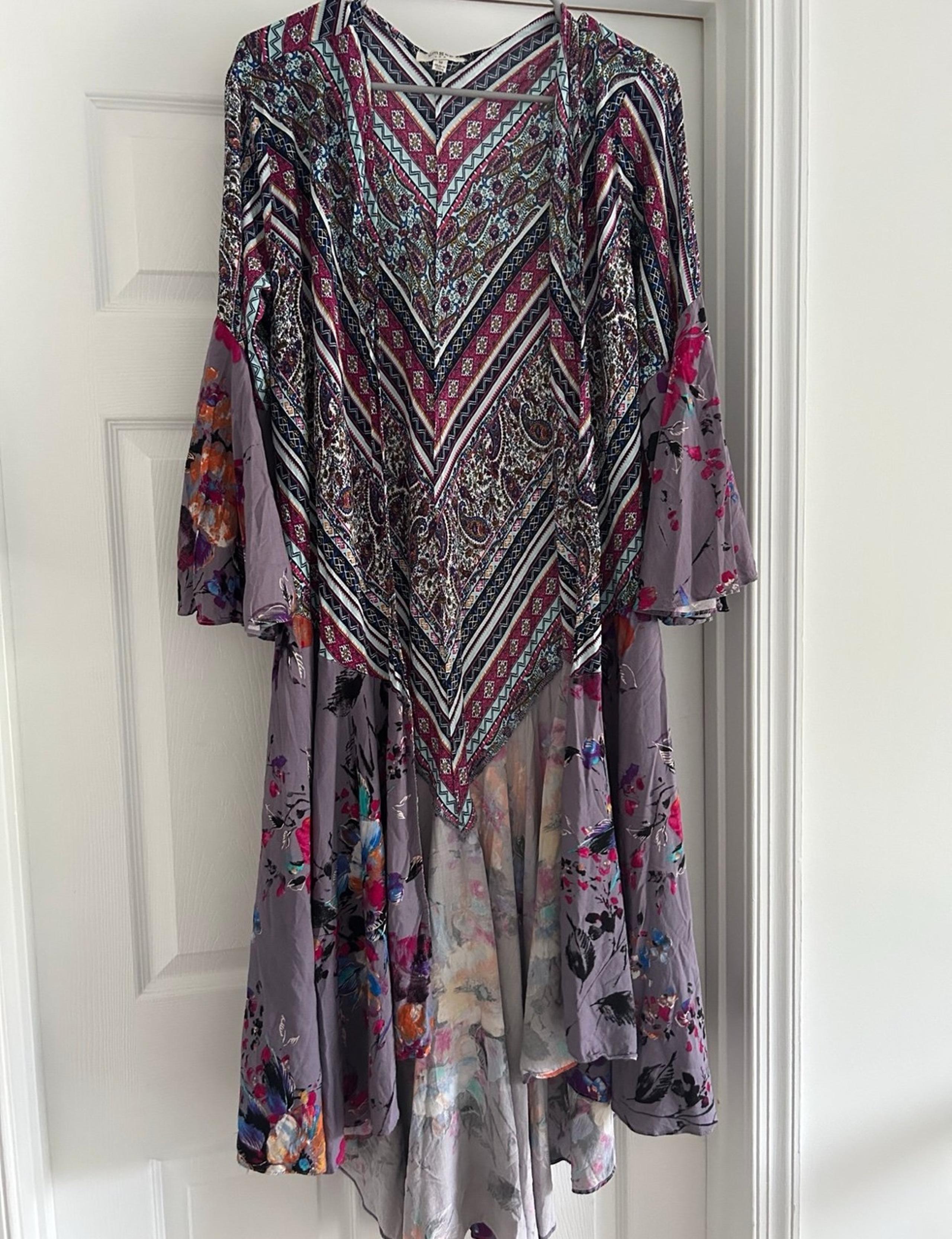 Beautiful Umgee Womens Open Front Long Bohemian Bell Sleeve Kimono Duster Medium