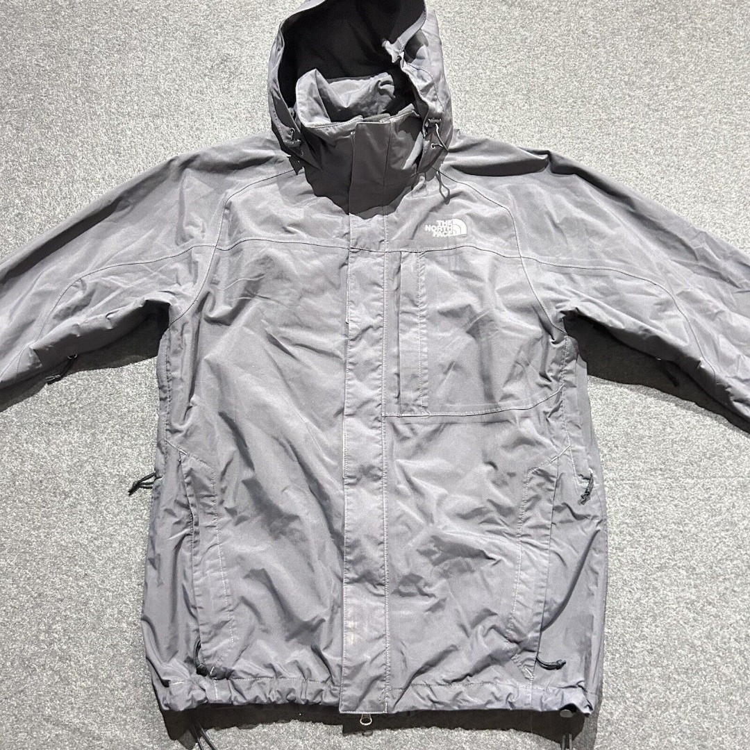 The North Face Jacket Mén Sz S Zip-off Hood Black Nylon Rain Hiking Windbreaker