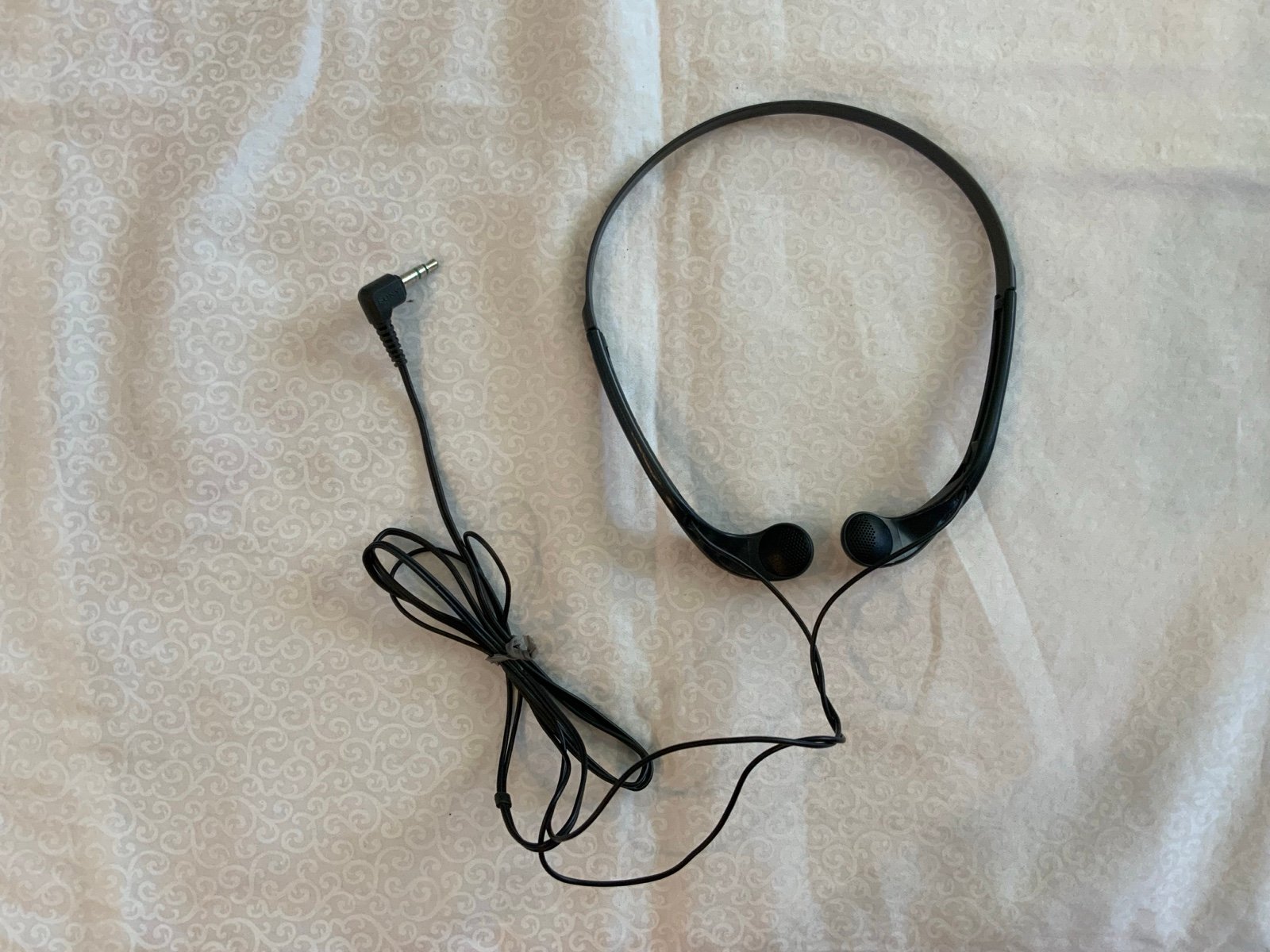 VTG Sony MDR-W08 Working Headphones Black Grey Lightweight