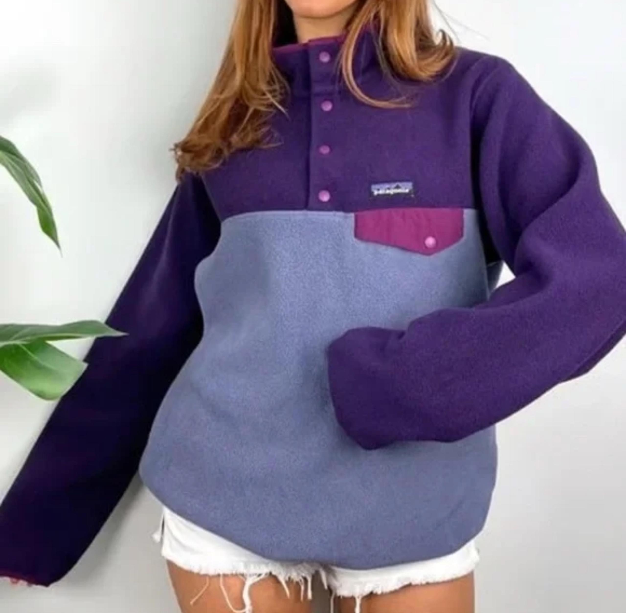 Patagonia Lightweight Synchilla Snap-T Fleece Pullover Purple Women's Size M