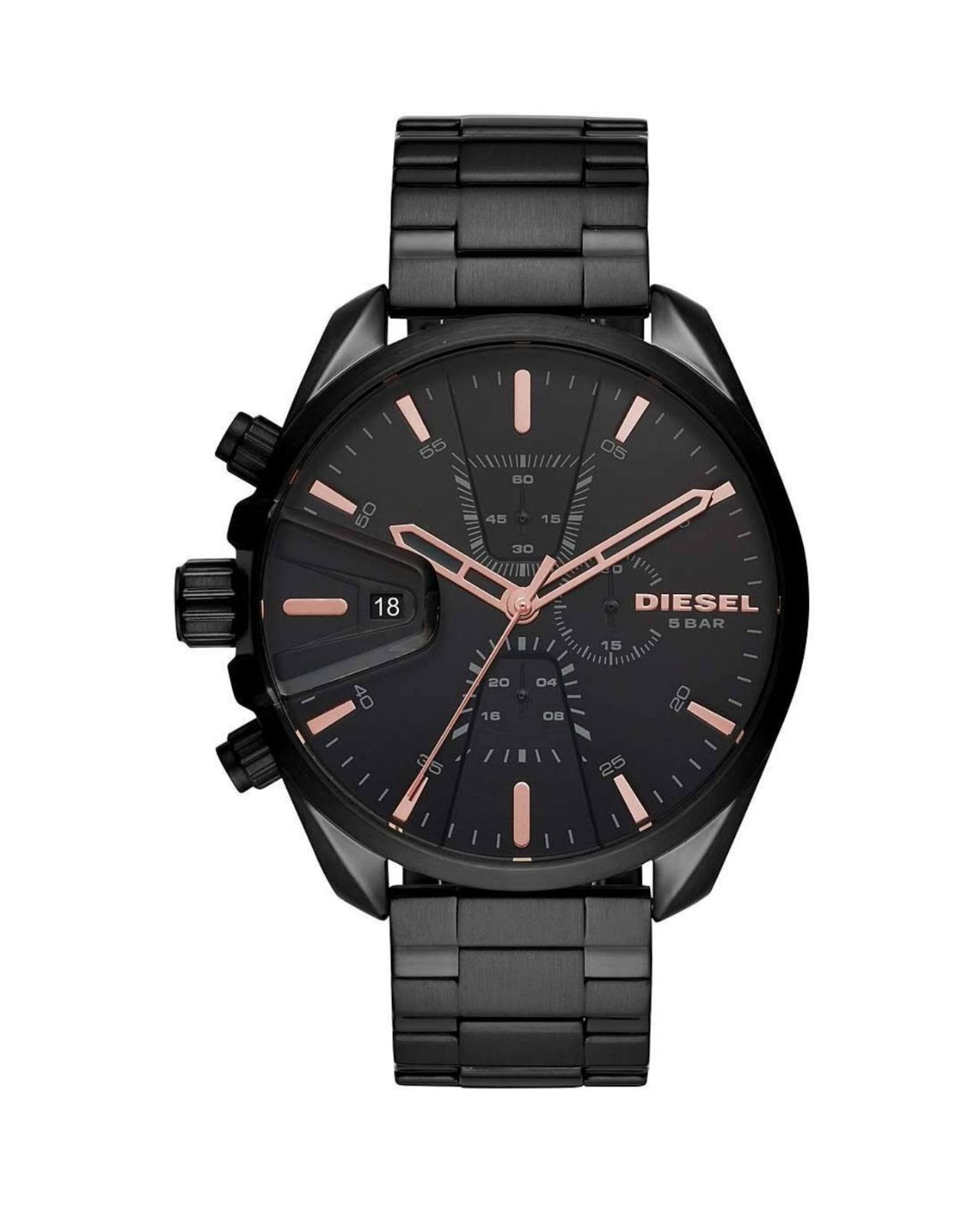 DIESEL MS9 BLACK STAINLESS STEEL WATCH