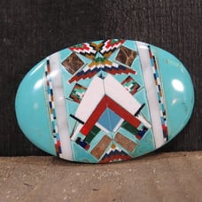 Southwestern Design Belt Buckle Inlay Stone