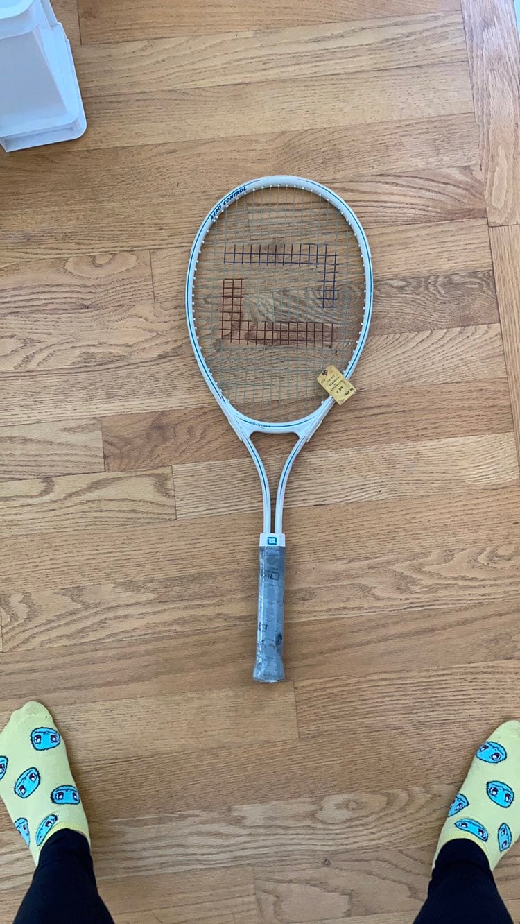 Golden Team Vintage White Tennis Racket