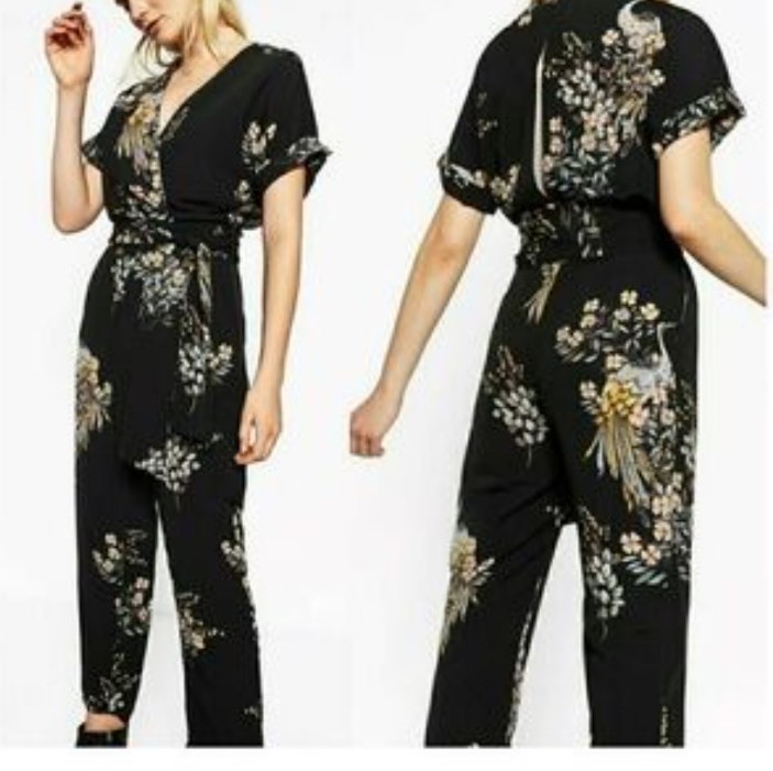 ZARA Floral Printed Jumpsuit
