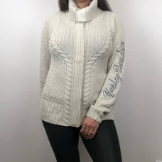 Harley Davidson Chunky knit zip sweater
