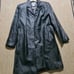 Clio vintage 90s genuine leather overcoat jacket trenchcoat black size 12 coat