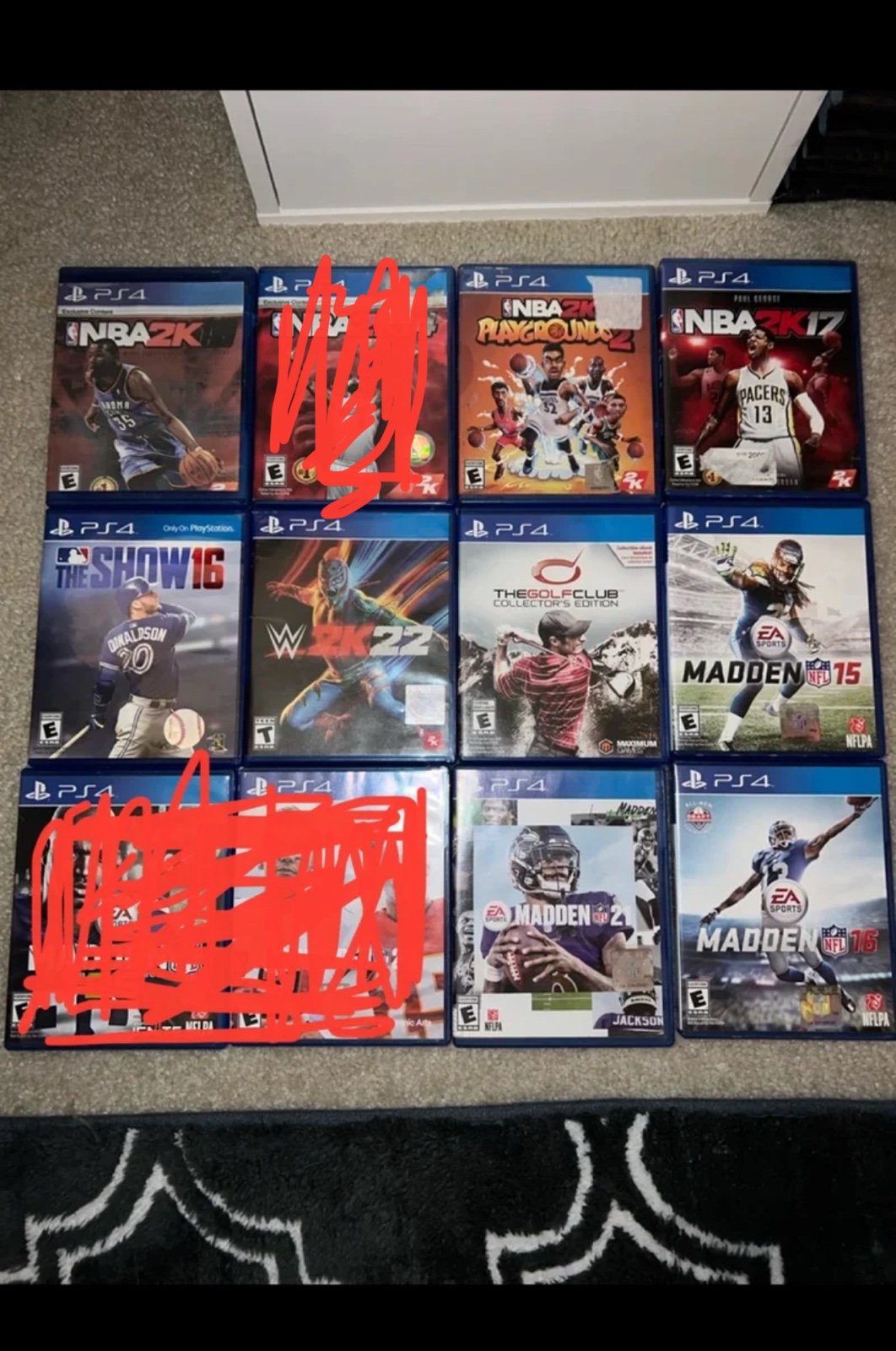 Lot of 7 PS4 Sports Games